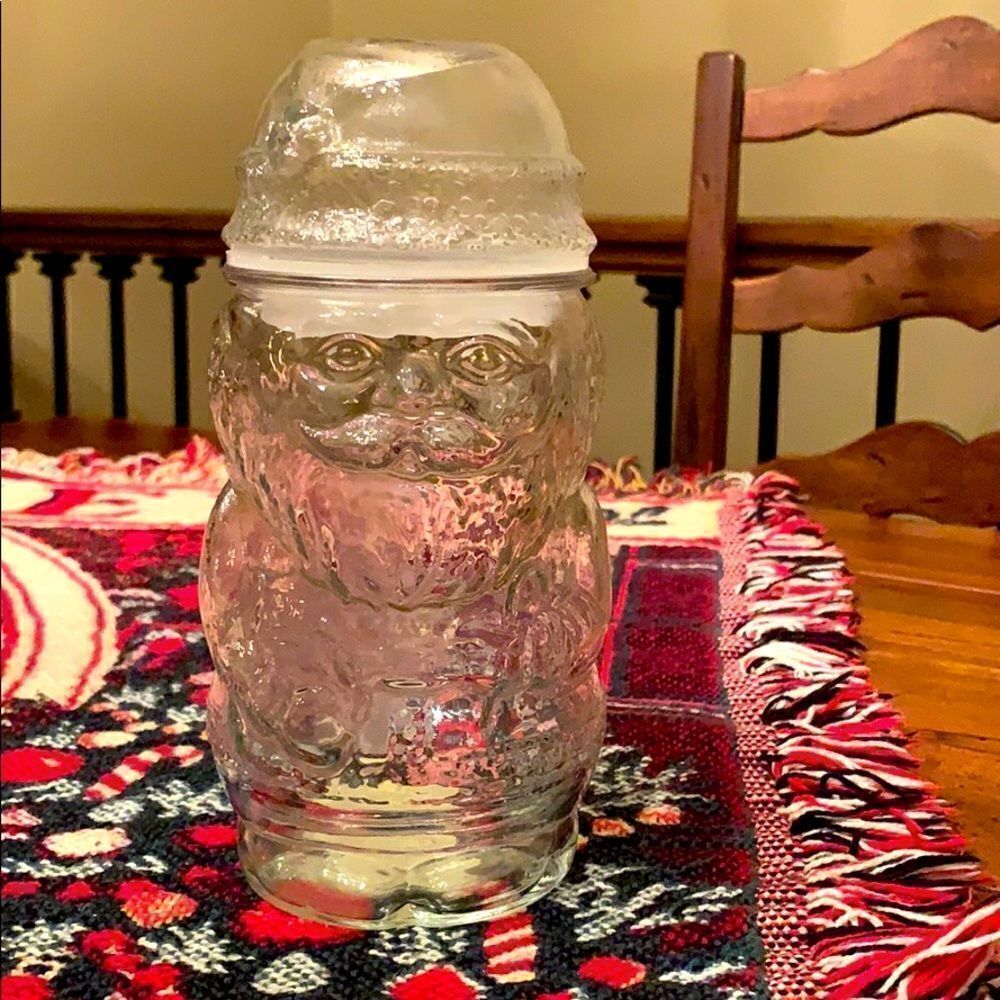 Santa Claus Clear Glass Jar with Sealing L…